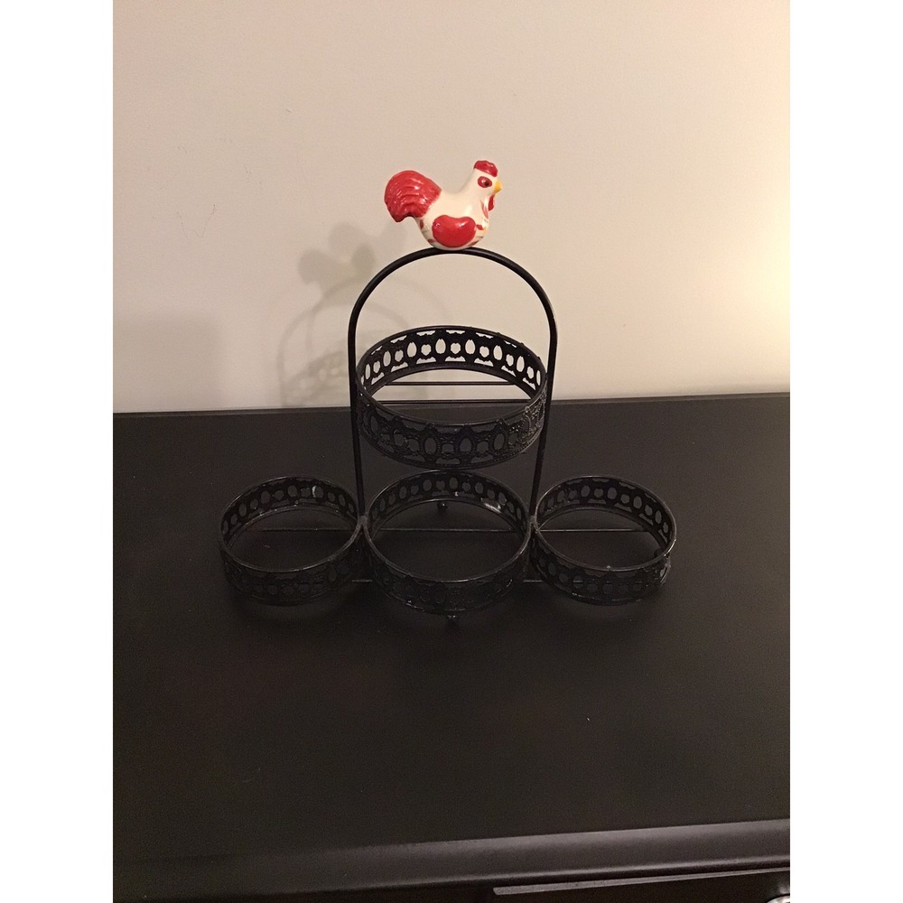 Chicken Four Sectioned Metal Caddy Adorable